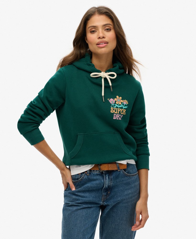 zomertuin hoodie in diepblauwgroen.