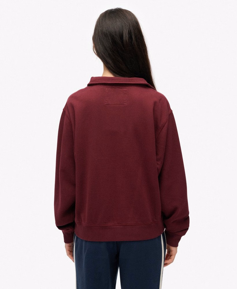 Athletic Essentials sweatshirt met kraag en halve rits