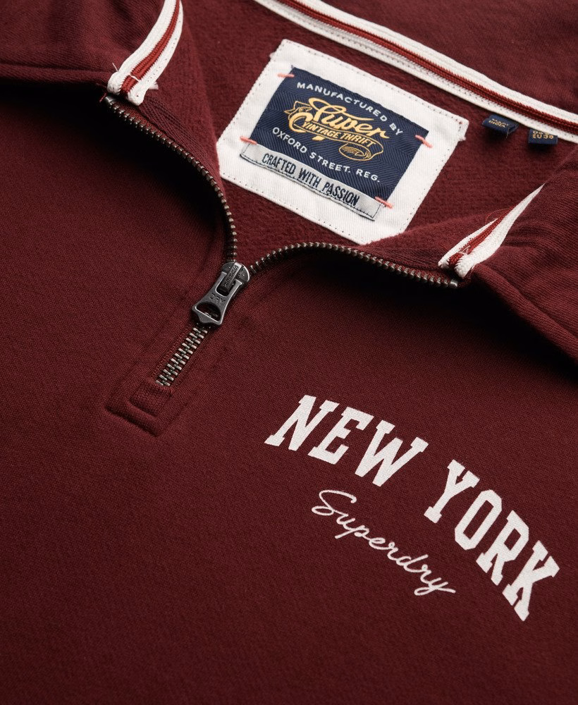 Athletic Essentials sweatshirt met kraag en halve rits