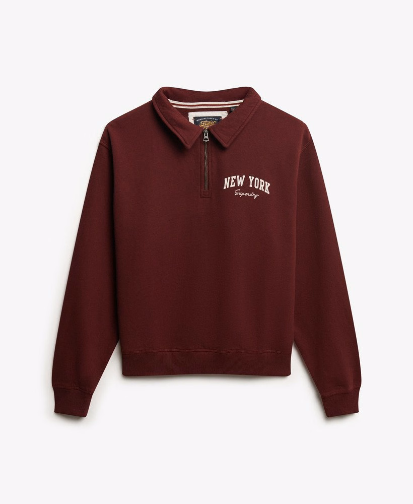 Athletic Essentials sweatshirt met kraag en halve rits