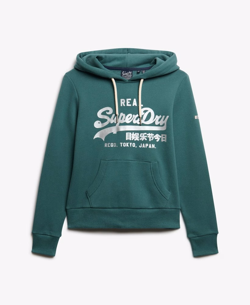 Vintage Logo Metallic Hoodie