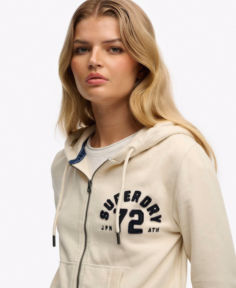 Sportieve, relaxte crop hoodie met rits