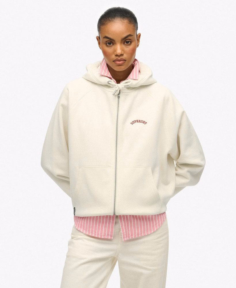 Essential Logo Raglan Zip Hoodie