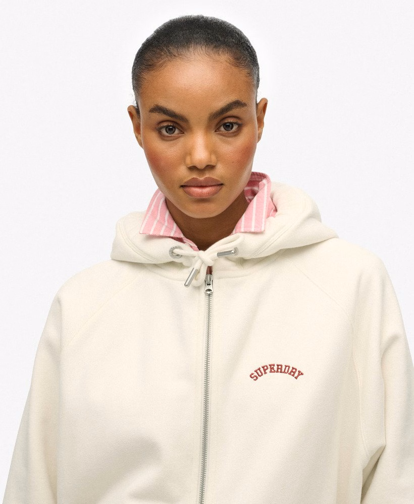 Essential Logo Raglan Zip Hoodie