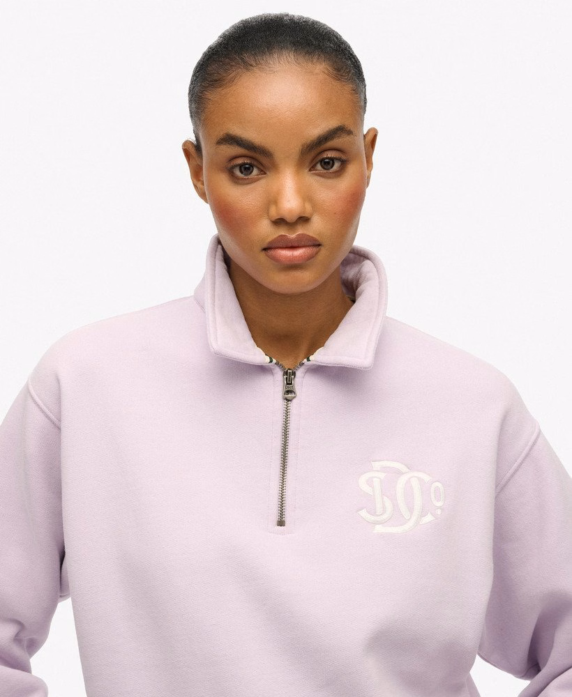 SD&Co. Sweatshirt met kraag en halve rits