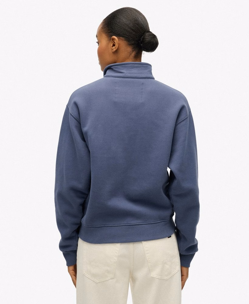 SD&Co. Sweatshirt met kraag en halve rits