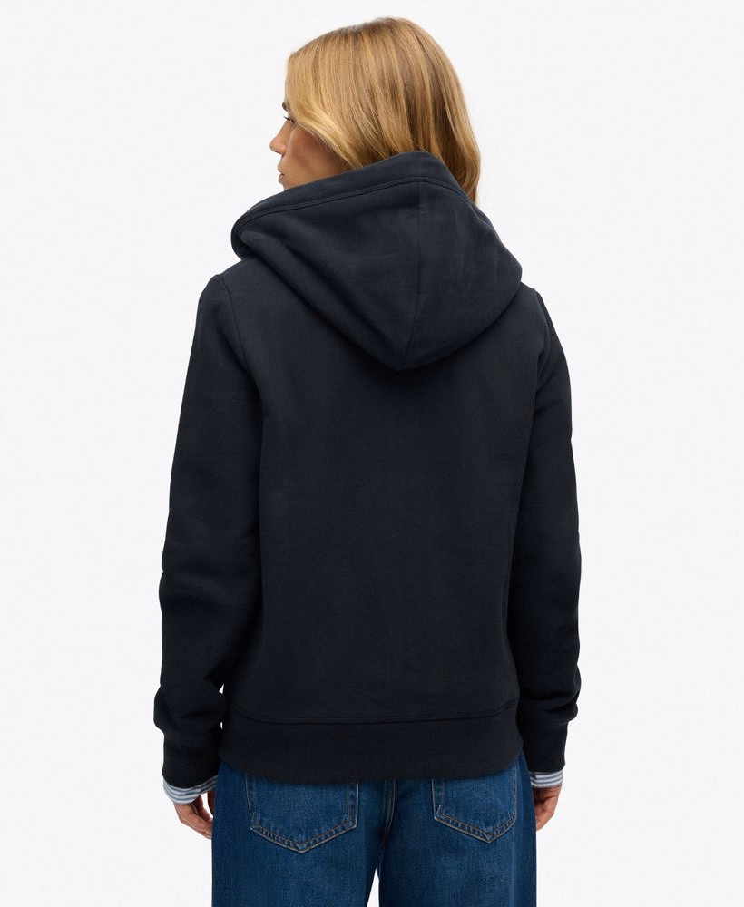 Essential Logo Zip Hoodie Half Brushed