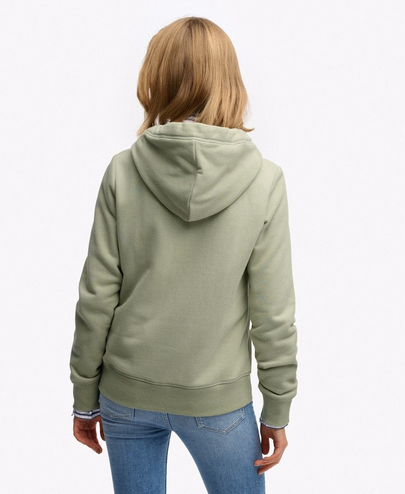 Essential Logo Zip Hoodie Half Brushed