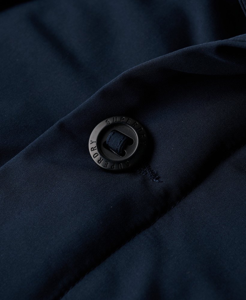 everest parka met capuchon van imitatiebont in nordic chrome navy