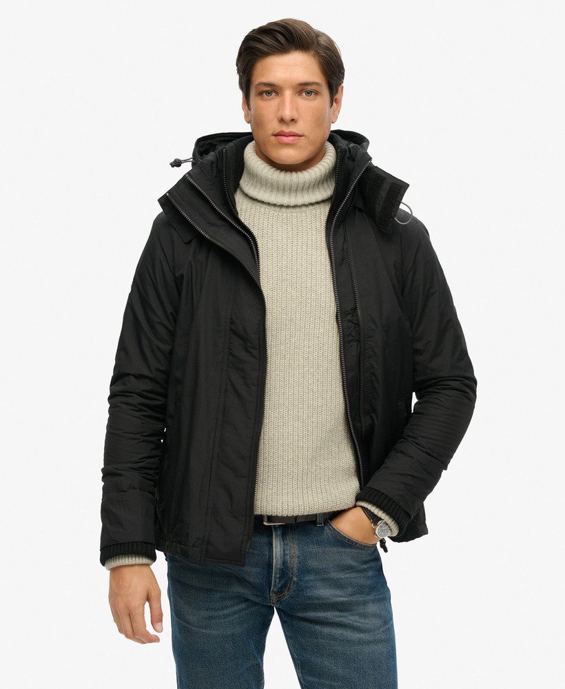 pop zip hood arctic sd-windcheater jacket in blackrock