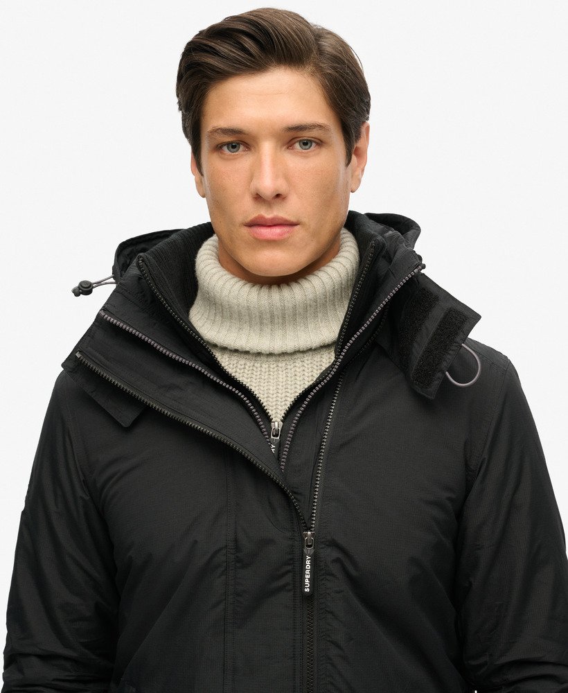 pop zip hood arctic sd-windcheater jacket in blackrock