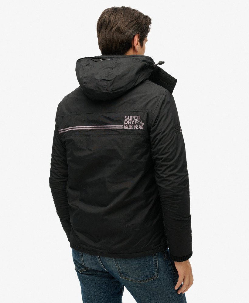 pop zip hood arctic sd-windcheater jacket in blackrock