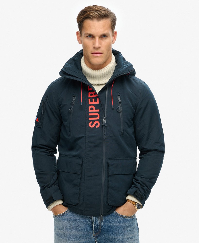 ultieme sd-windjack in eclipse navybold orange