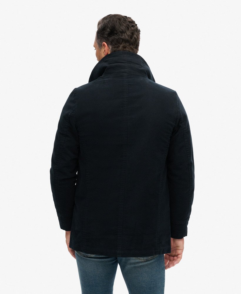 de merchant store - moleskin pea coat in ink