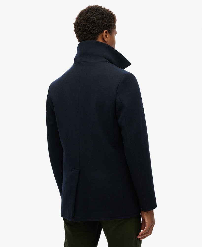the merchant store - wollen peacoat in eclipse navy