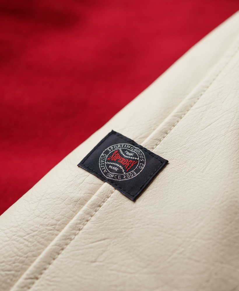 college varsity bomberjack in varsity red