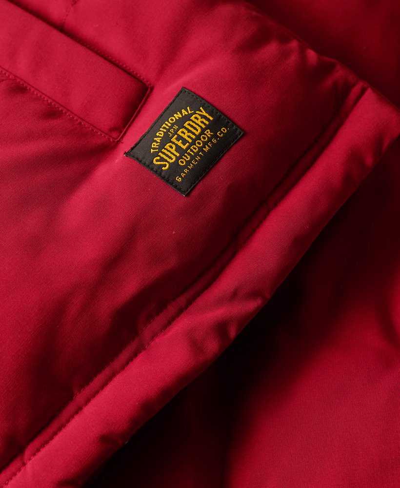 everest gewatteerd vest met capuchon in dieprood