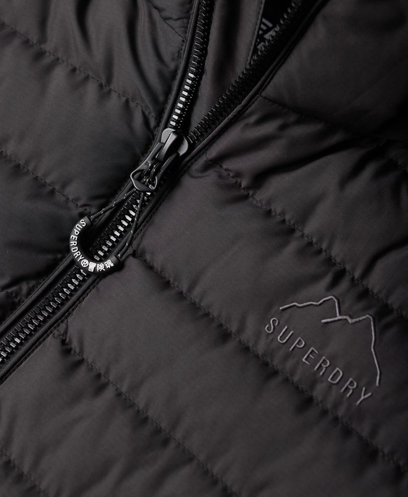gewatteerd vest met capuchon van fuji sport in zwart