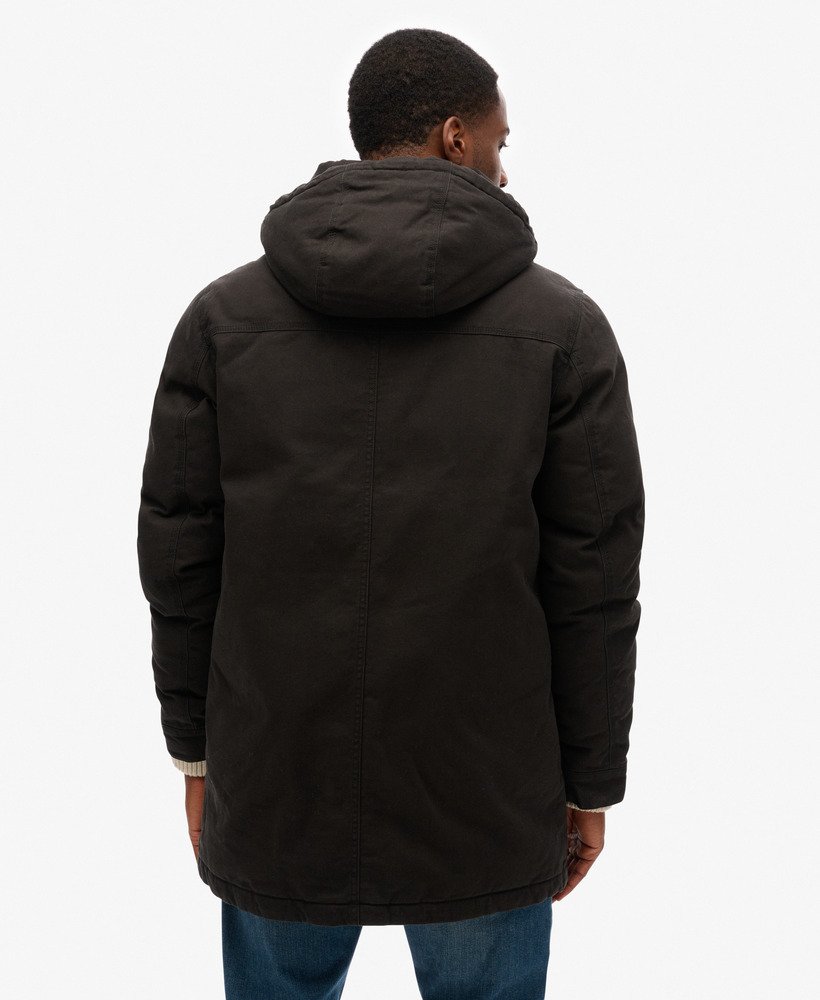 werkparka met capuchon in noir