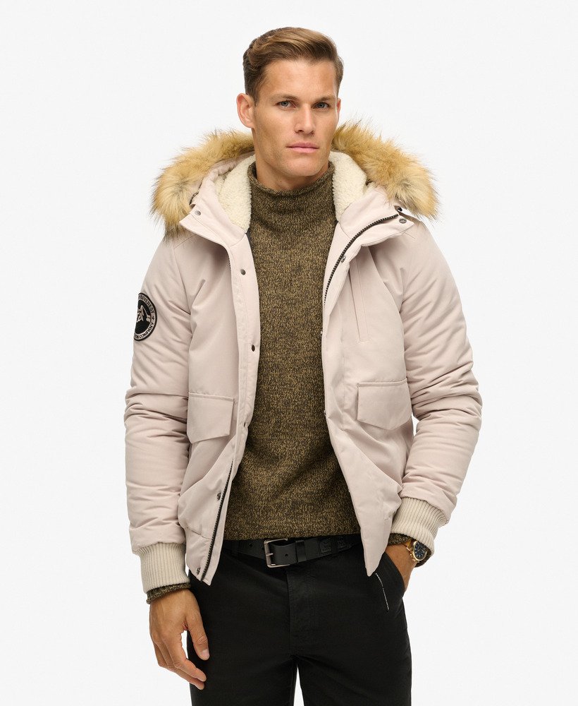 everest puffer bomberjack met capuchon in chateau gray
