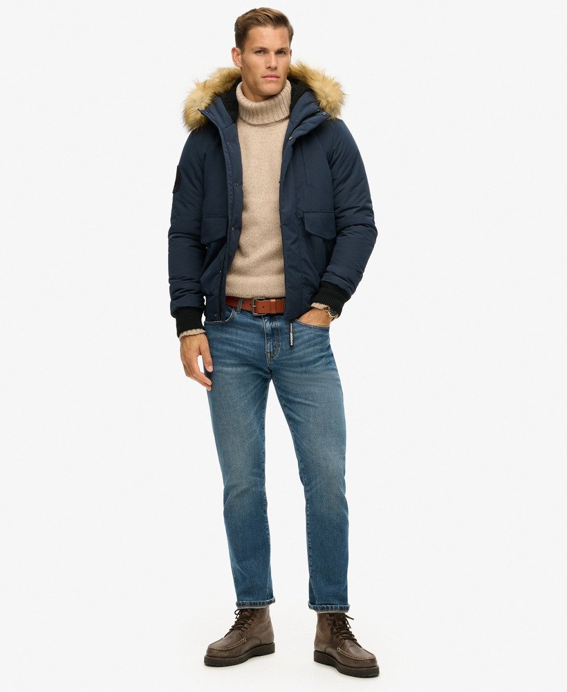 de everest puffer bomberjas met capuchon in nordic chrome navy