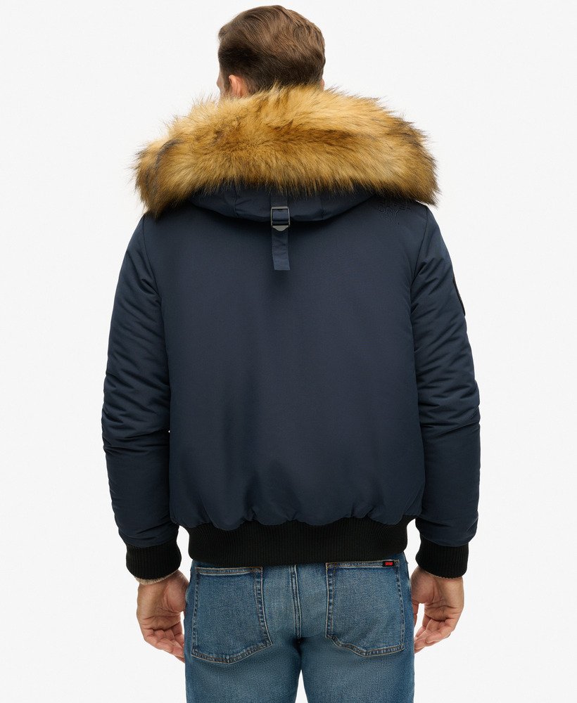 de everest puffer bomberjas met capuchon in nordic chrome navy