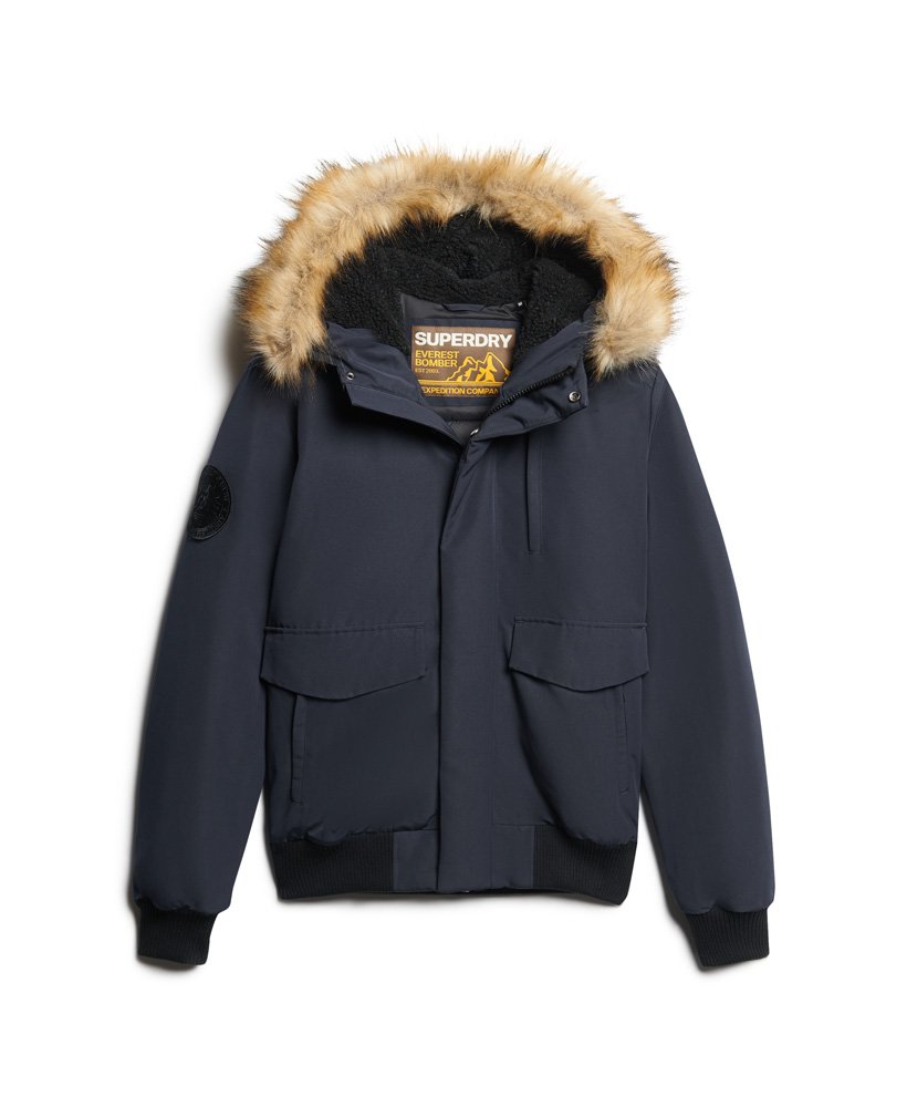 de everest puffer bomberjas met capuchon in nordic chrome navy