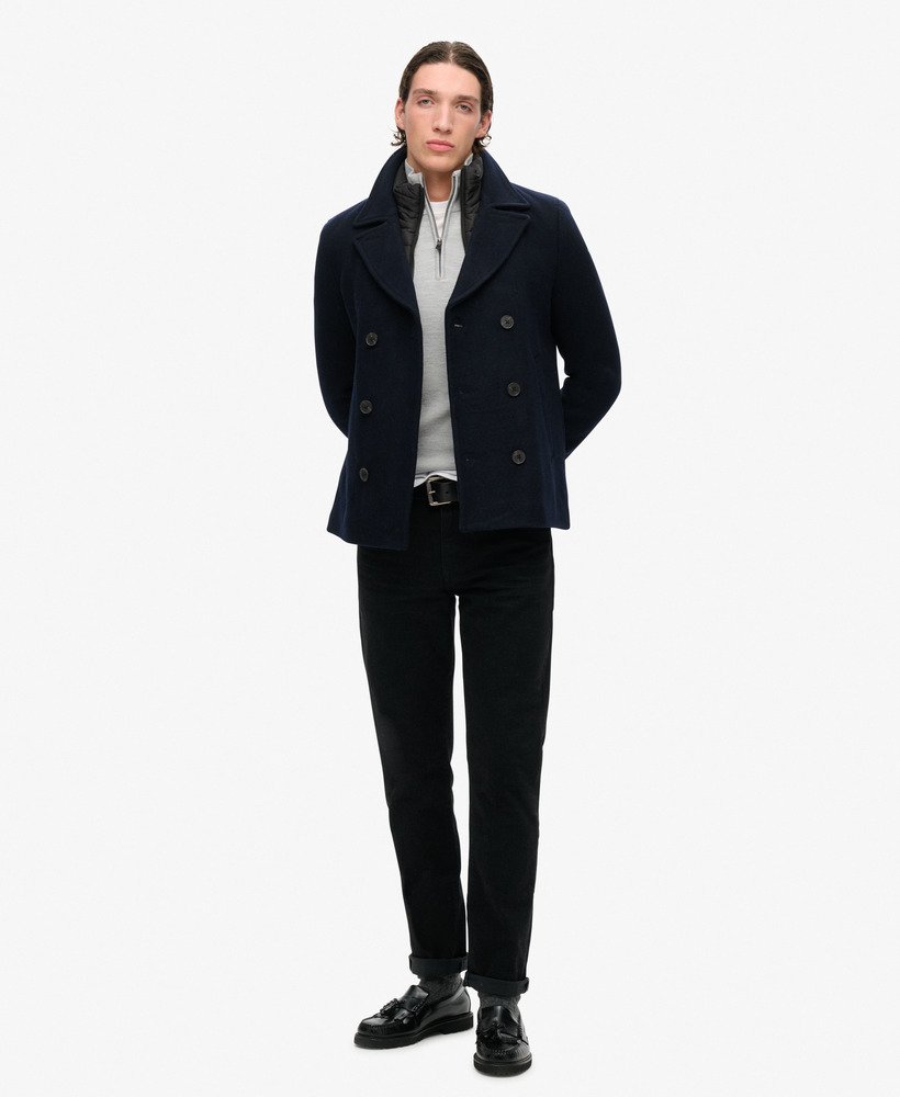 2-in-1 wollen peacoat in eclipse navy
