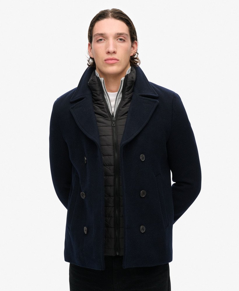 2-in-1 wollen peacoat in eclipse navy