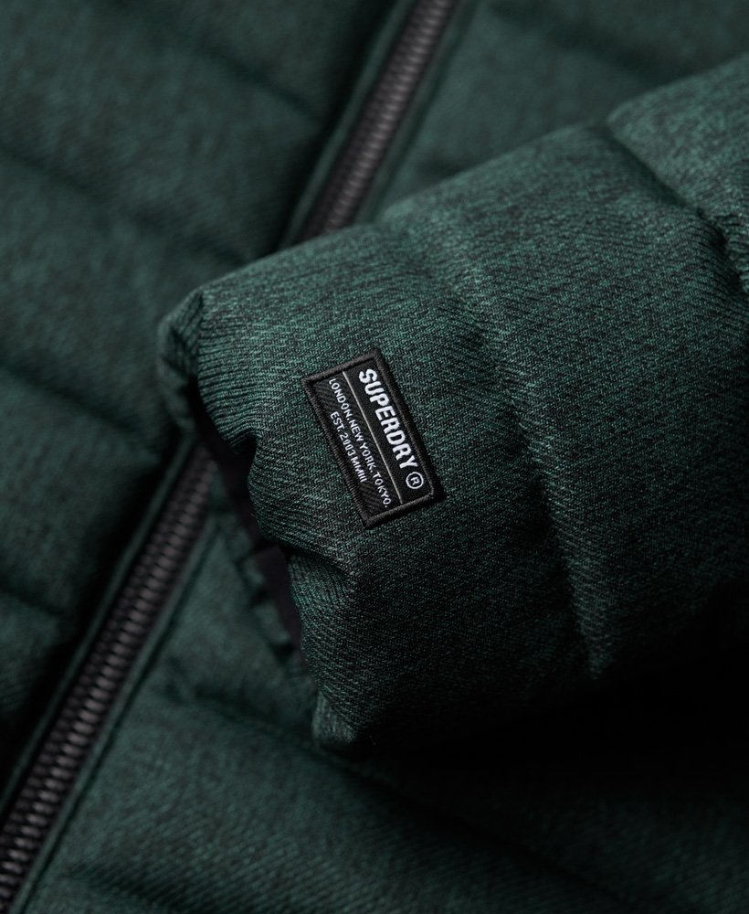 fuji-jas met capuchon in academy dark green herringbone