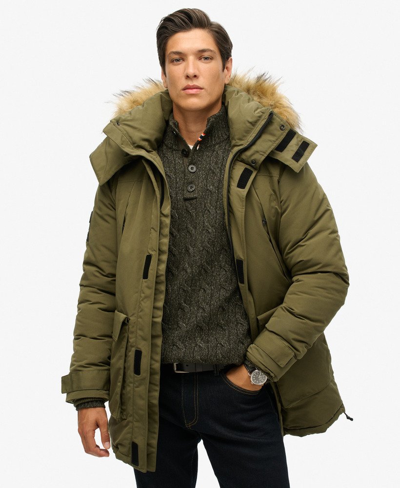 xpd everest parka in gewassen kaki