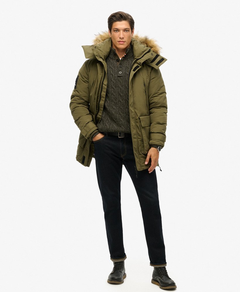 xpd everest parka in gewassen kaki