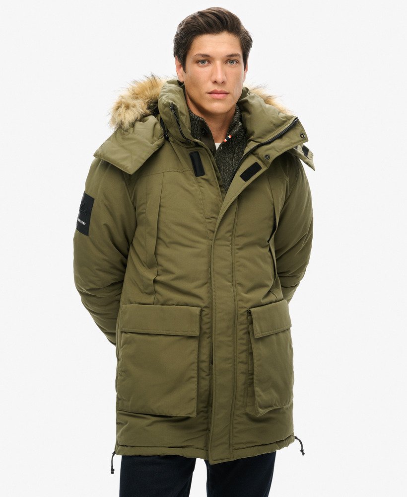xpd everest parka in gewassen kaki