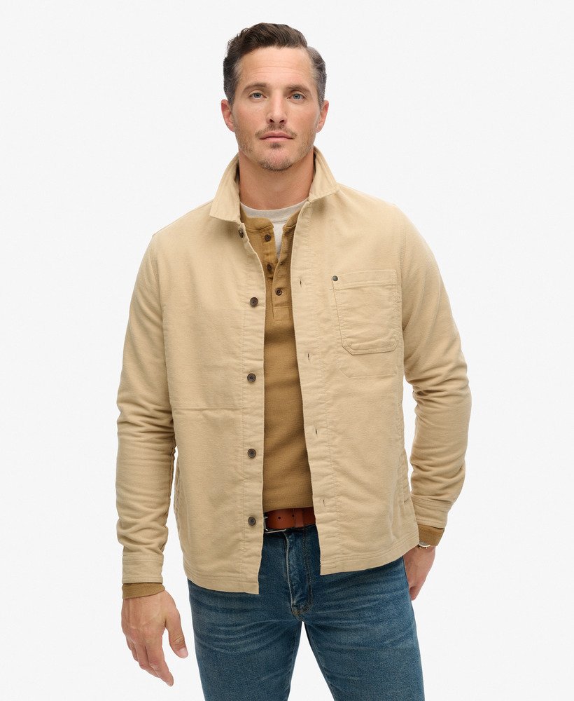 the merchant store - moleskin overshirt in canyon beige