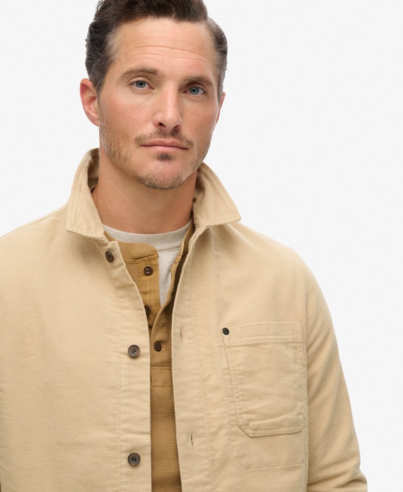 the merchant store - moleskin overshirt in canyon beige
