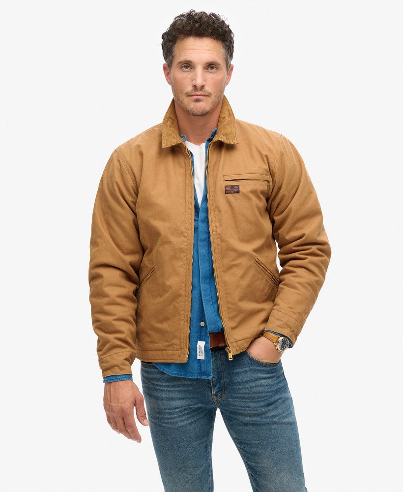 overgebleven ranchjas in denim co tabaksbruin.