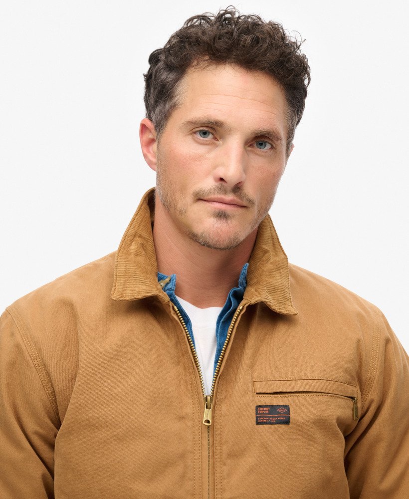 overgebleven ranchjas in denim co tabaksbruin.