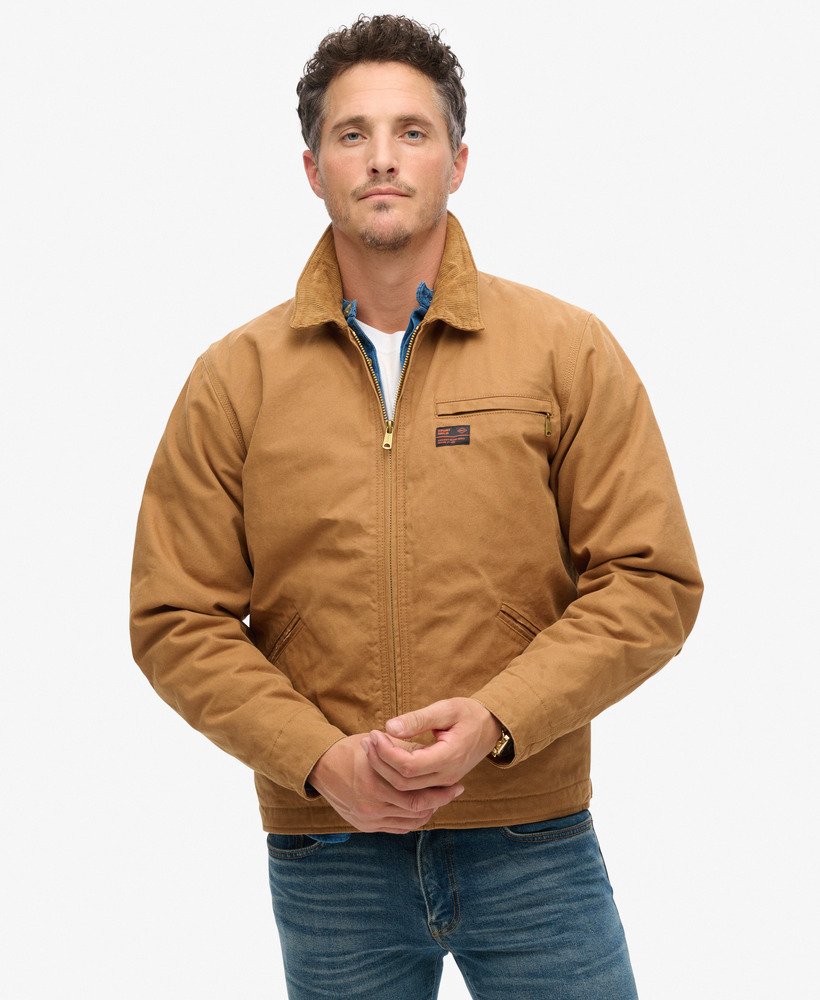 overgebleven ranchjas in denim co tabaksbruin.