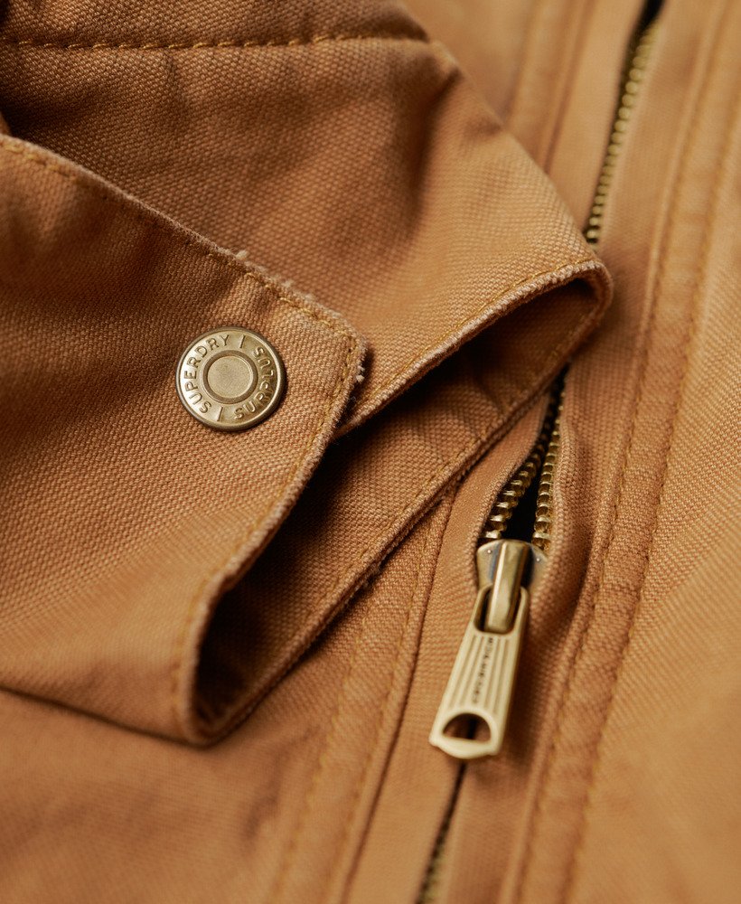 overgebleven ranchjas in denim co tabaksbruin.