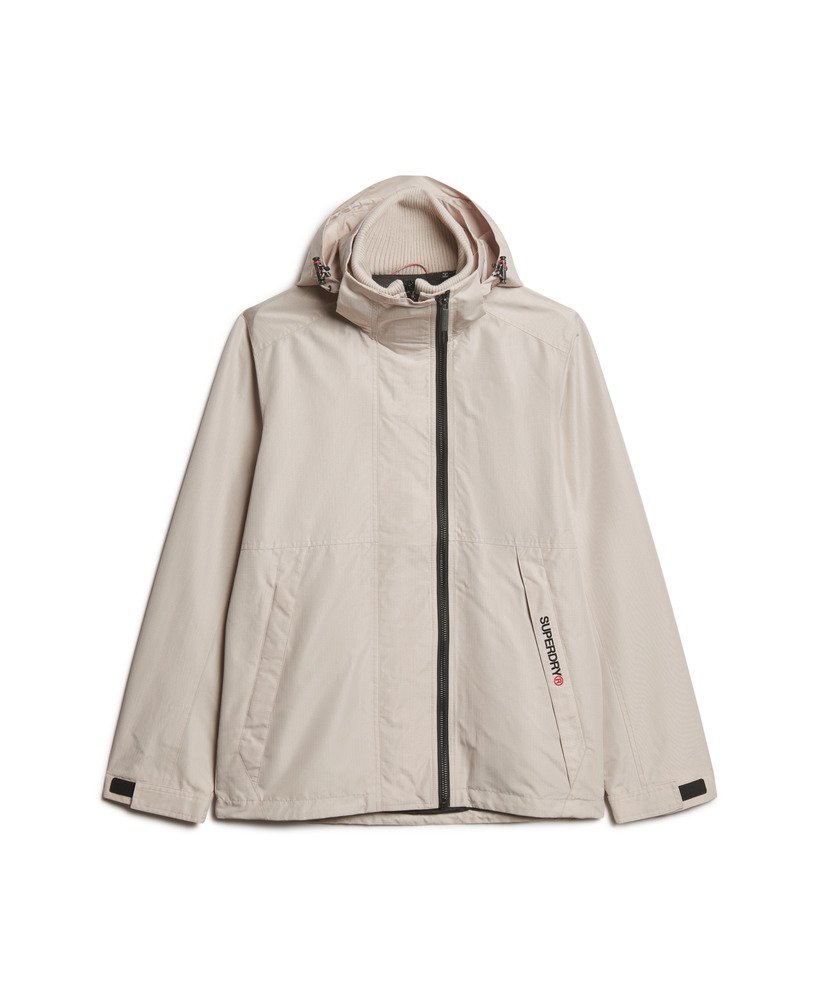 hooded yachter sd windbreaker jacket in chateau gray