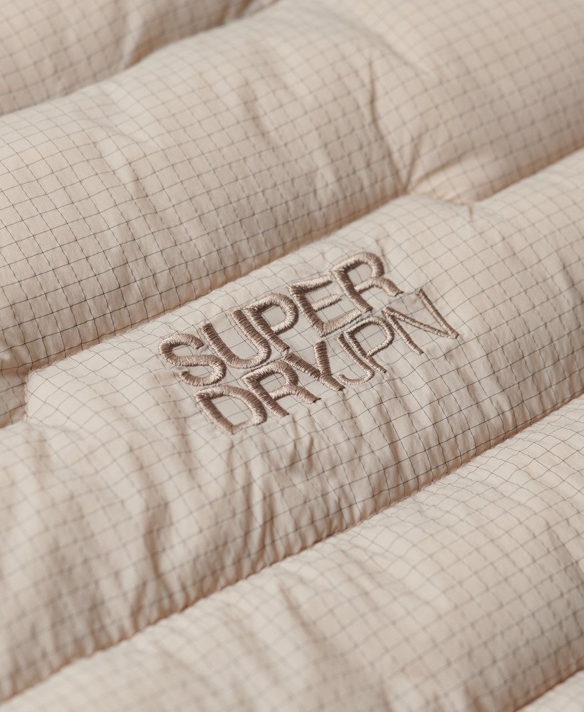 capuchon storm hybrid gewatteerde jas in chateau gray
