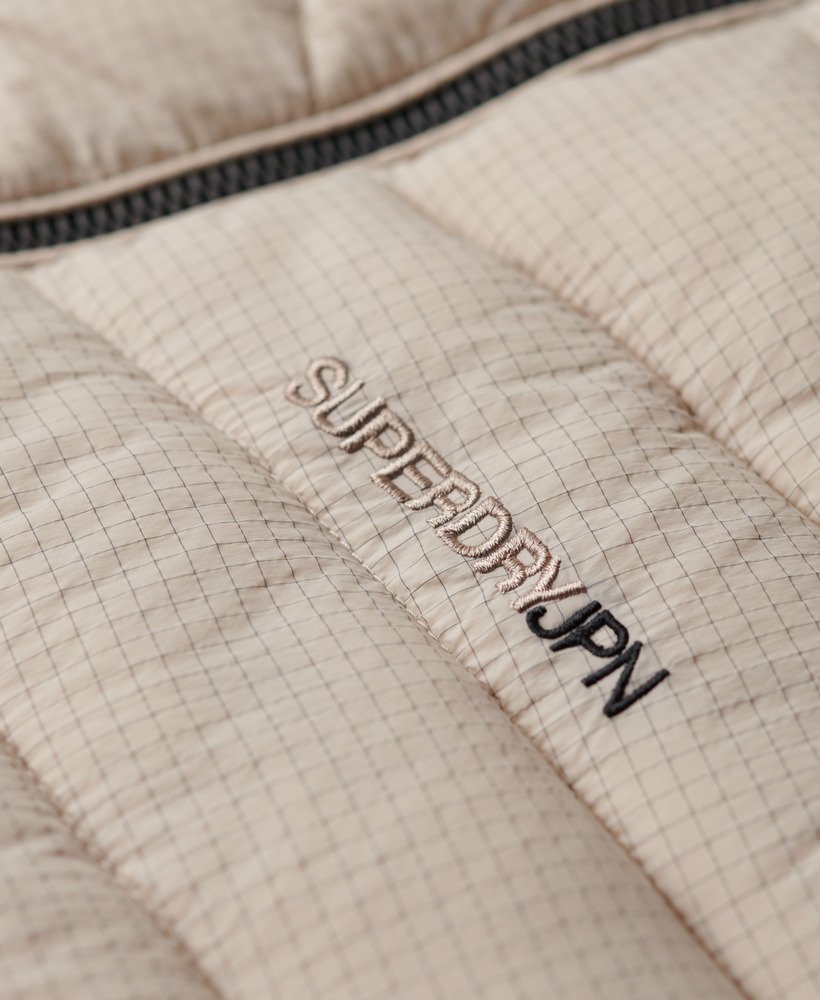 capuchon storm hybrid gewatteerde jas in chateau gray