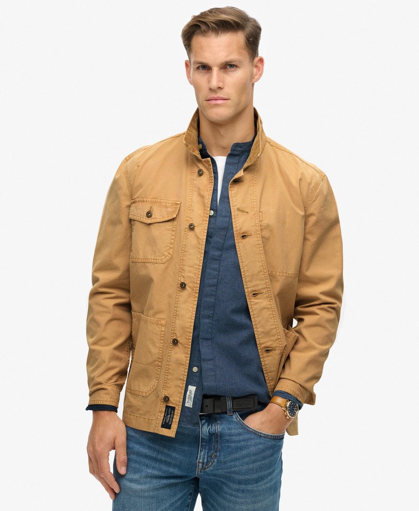 the merchant store - katoenen werkjas in shaker beige