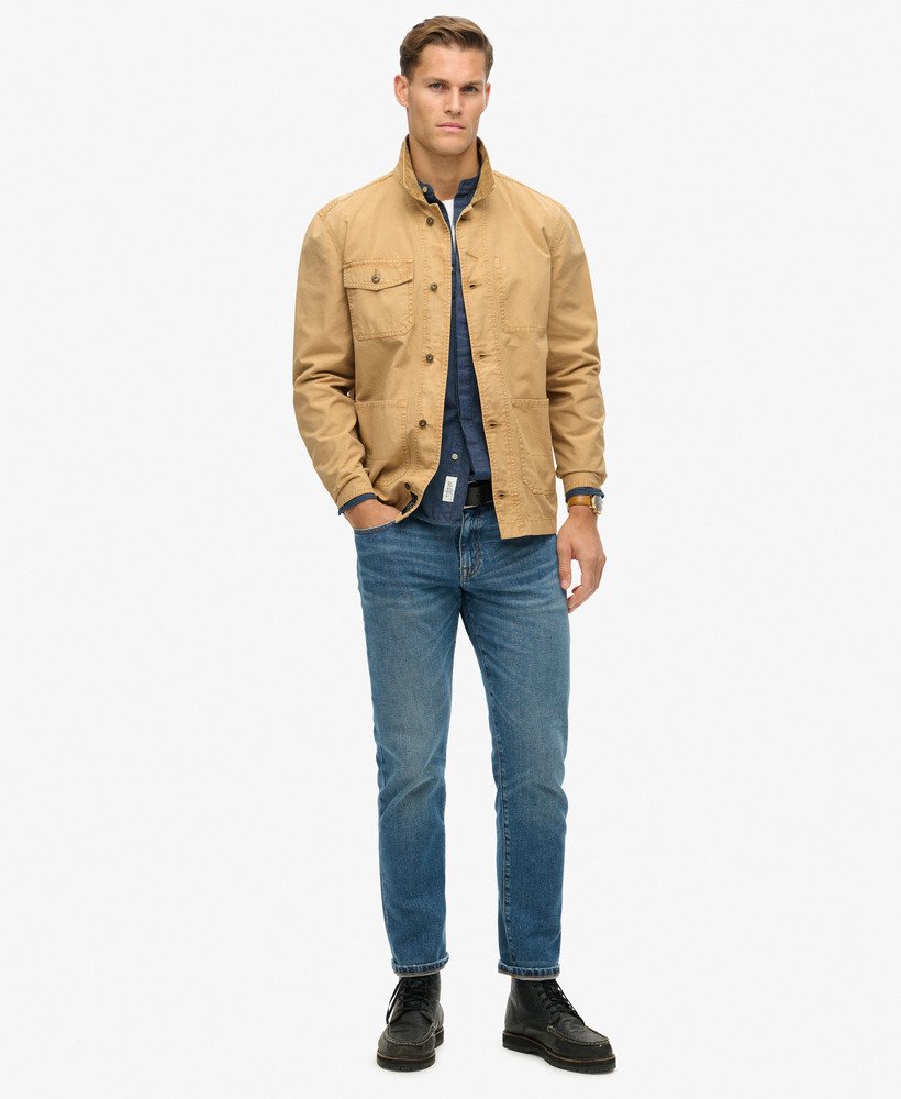 the merchant store - katoenen werkjas in shaker beige