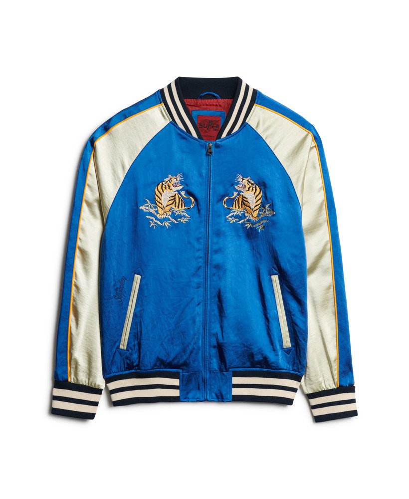 geborduurd sukajan bomberjack in dodger blue