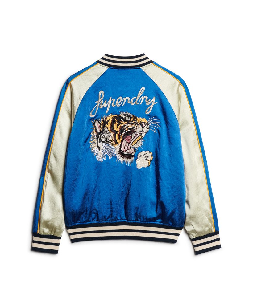 geborduurd sukajan bomberjack in dodger blue