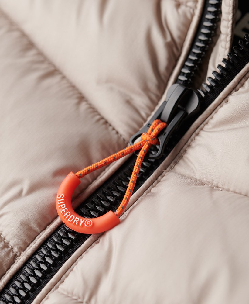 gewatteerd vest zonder capuchon van fuji in chateau gray