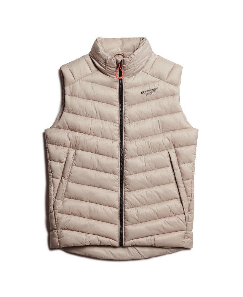 gewatteerd vest zonder capuchon van fuji in chateau gray