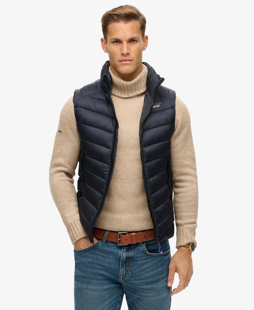 fuji gewatteerd vest zonder capuchon in eclipse navy