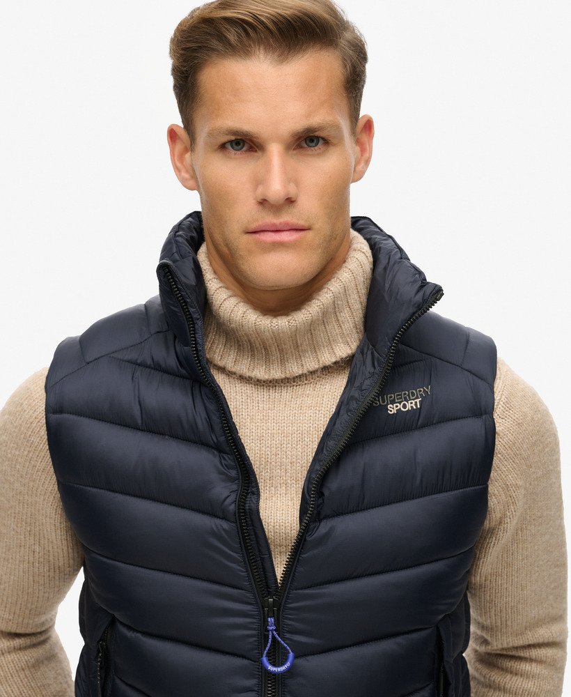 fuji gewatteerd vest zonder capuchon in eclipse navy